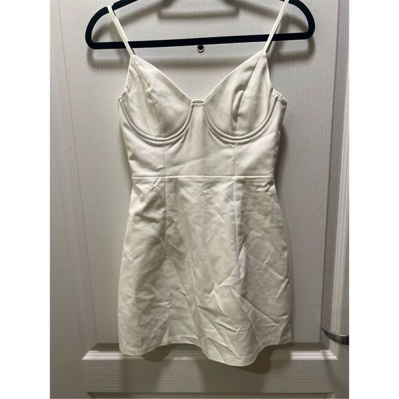 Princess Polly White Novella Bustier Mini Dress size 4 - Picture 4 of 7